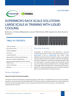 Supermicro 机架规模 AI 解决方案